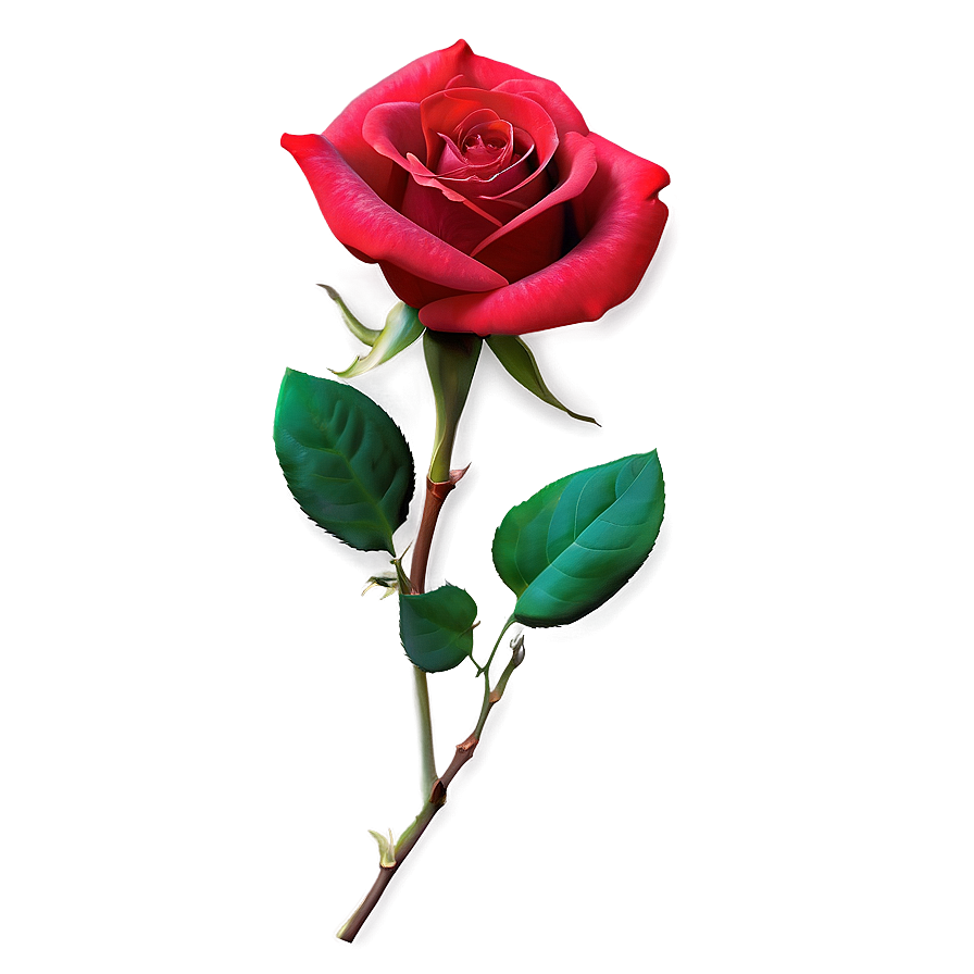 Vibrant Red Rose Png 05242024