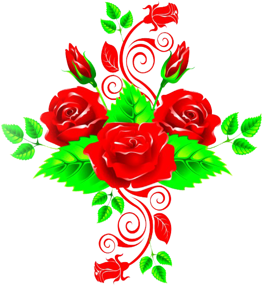 Vibrant Red Roses Graphic