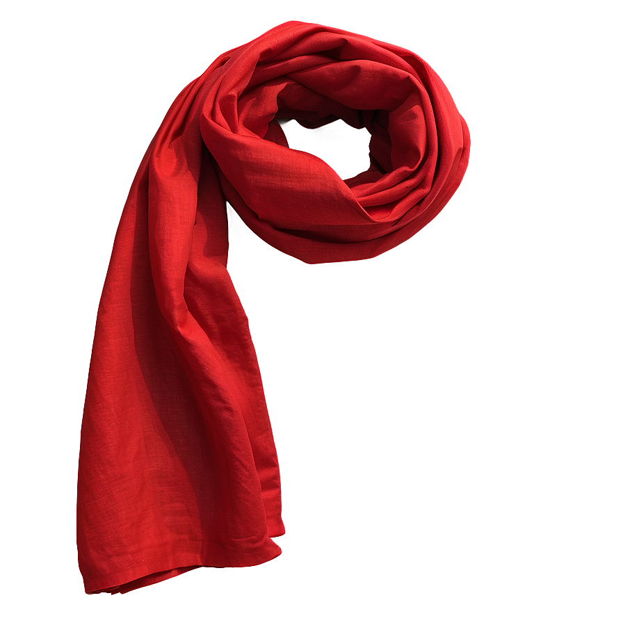 Vibrant Red Scarf Png 06252024