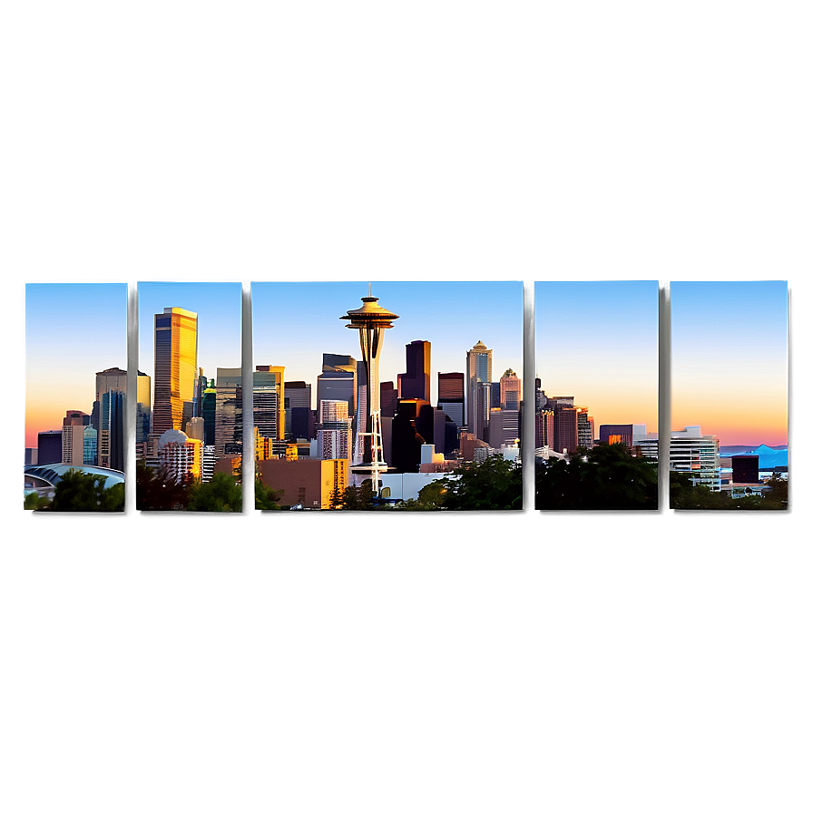 Vibrant Seattle Skyline Png 50