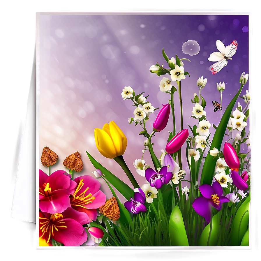 Vibrant Spring Greeting Card Png Ksb90