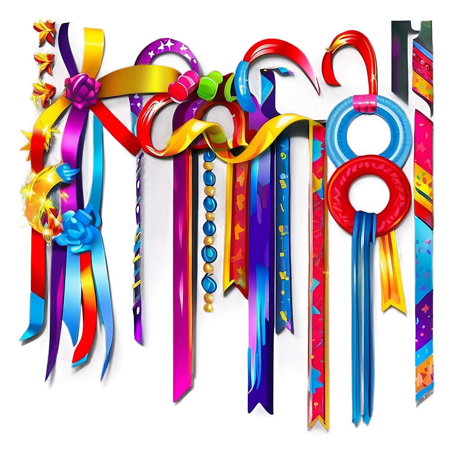 Vibrant Streamers Png Vwx26