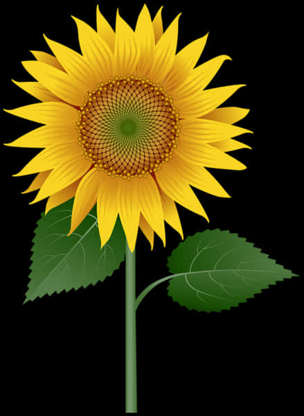 Vibrant Sunflower Illustration