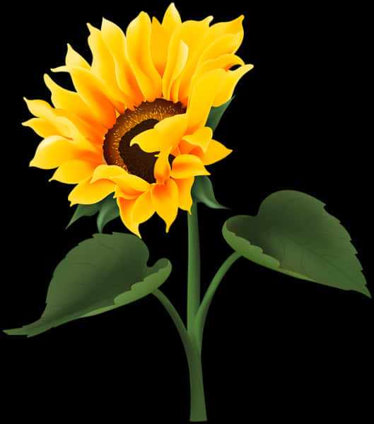 Vibrant Sunflower Illustration