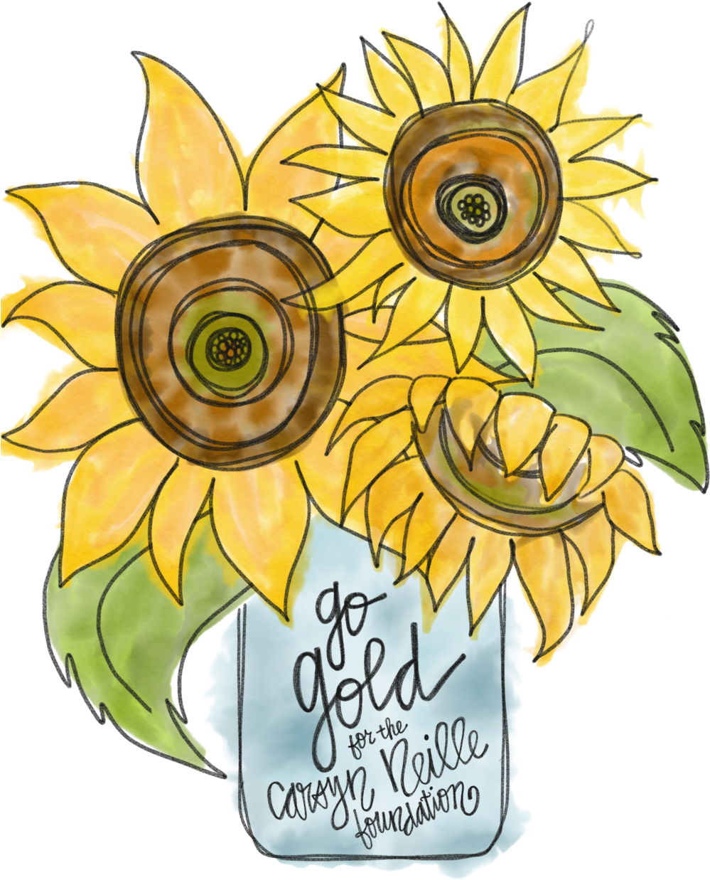 Vibrant Sunflowersin Mason Jar Clipart