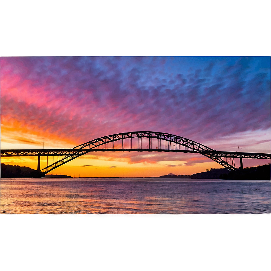 Vibrant Sunset Bridge Png 05242024