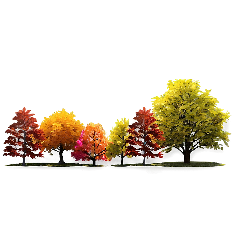 Vibrant Sunset Trees Png Aqs58