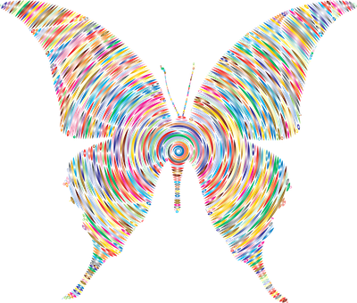 Vibrant Swirl Butterfly Art