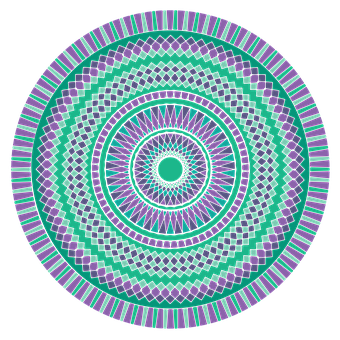 Vibrant Teal Mandala Art