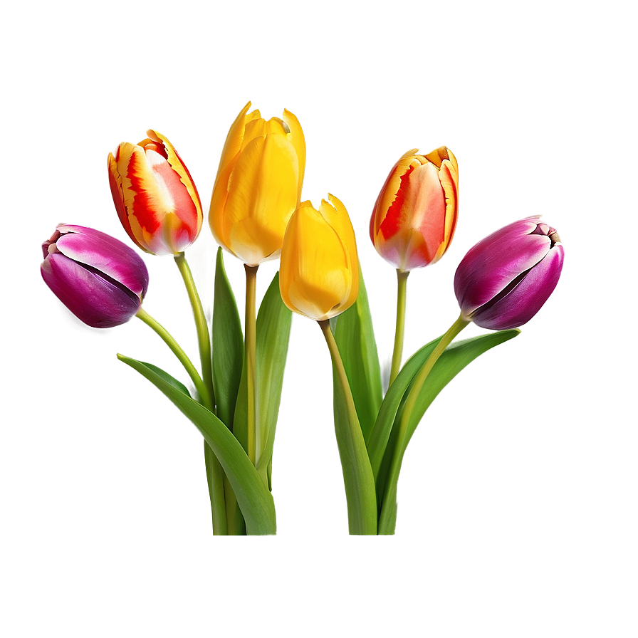 Vibrant Tulips Array Png Tso