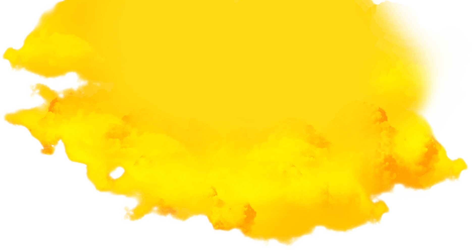 Vibrant Yellow Cartoon Cloud