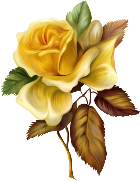 Vibrant Yellow Rose Artwork