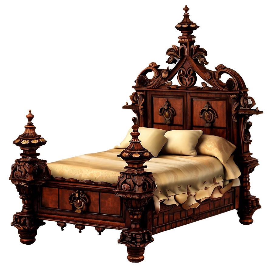 Victorian Bed Vintage Png Itj