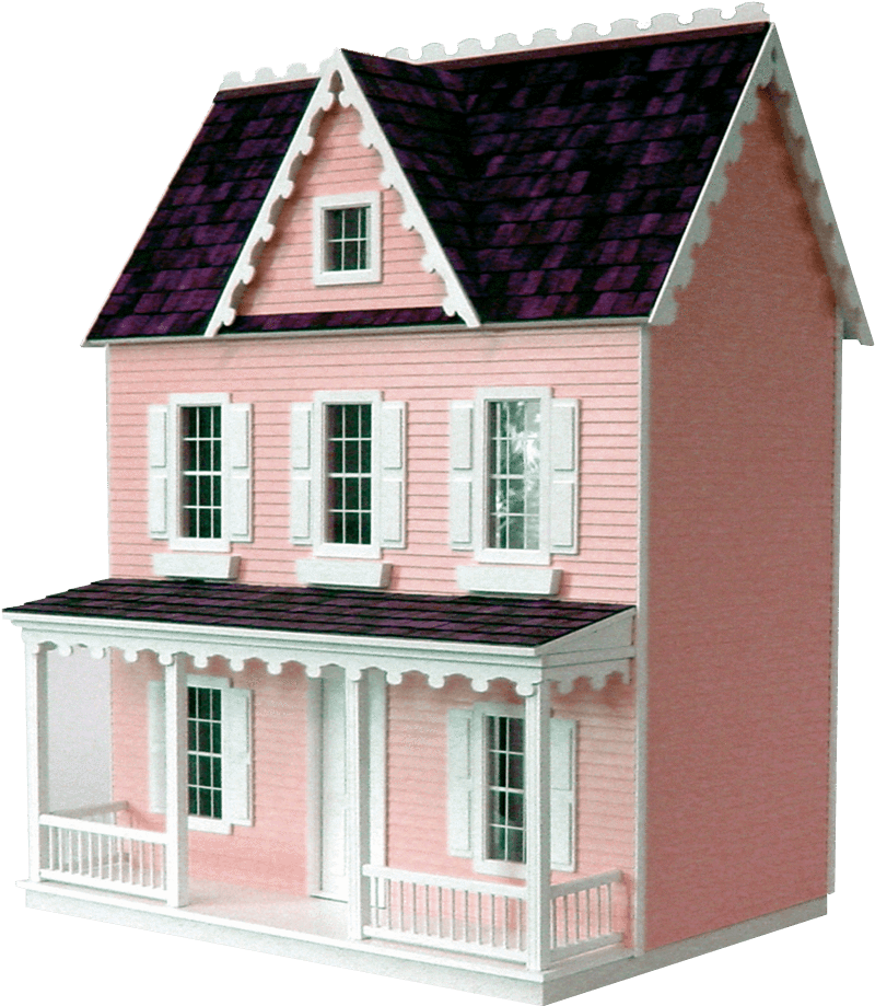 Victorian Dollhouse Pink Exterior