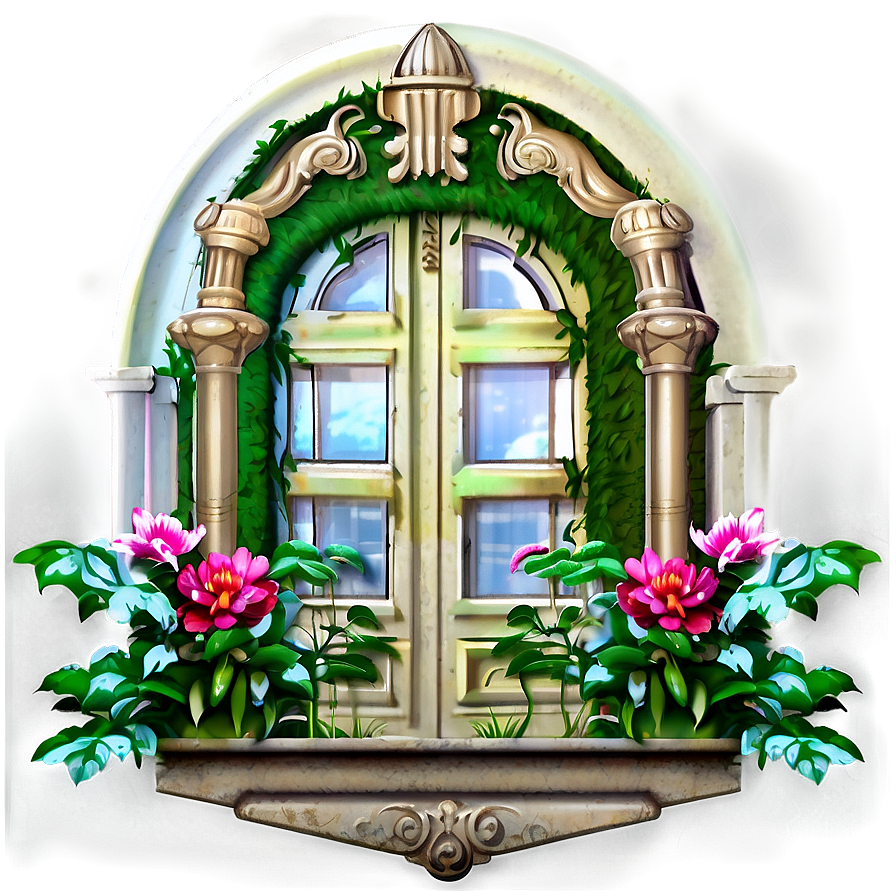 Victorian Garden Scene Png 15