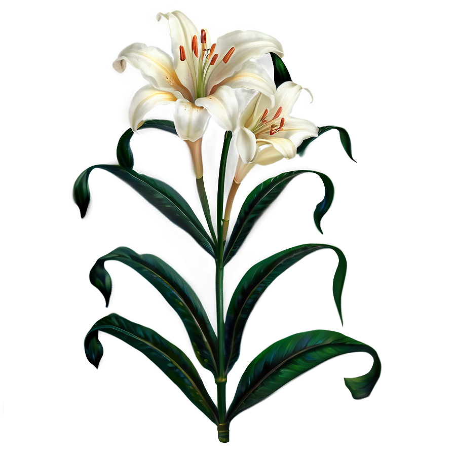 Victorian Lily Decoration Png Ytc49