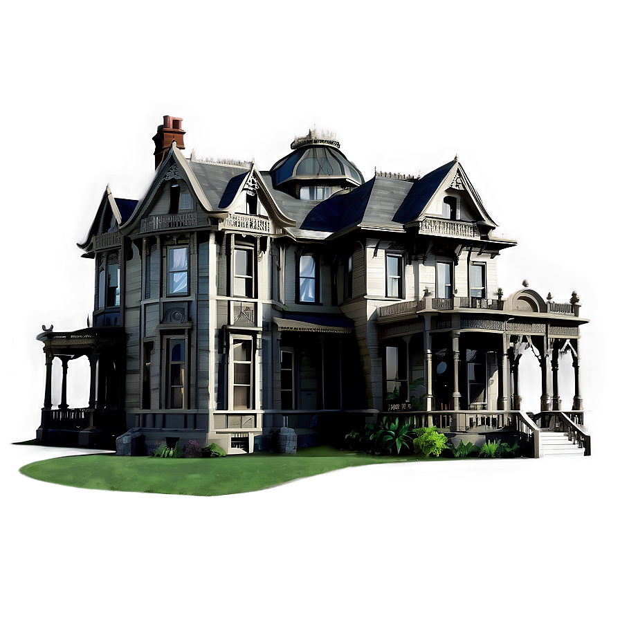 Victorian Mansion Drawing Png 36