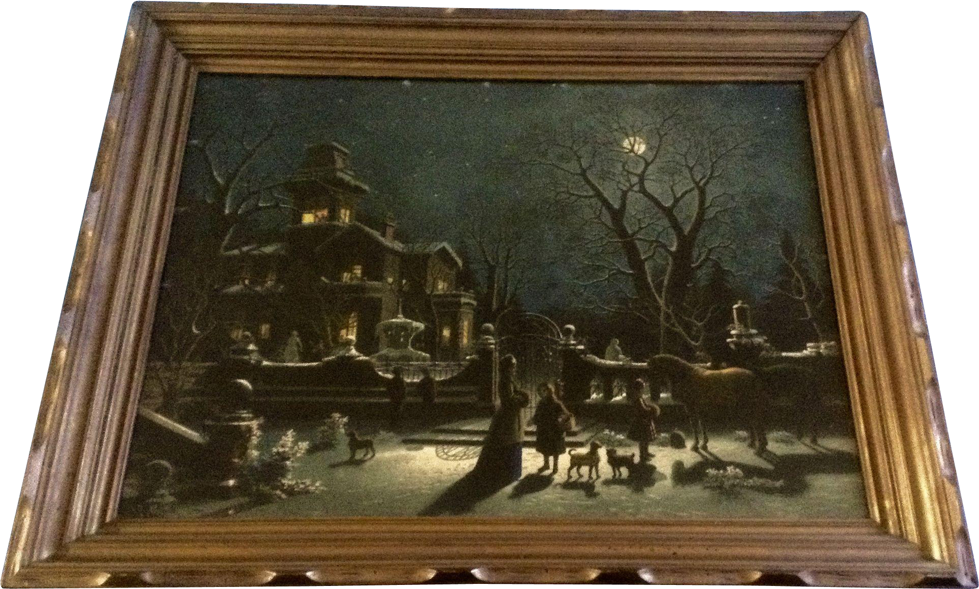 Victorian Night Scene Painting