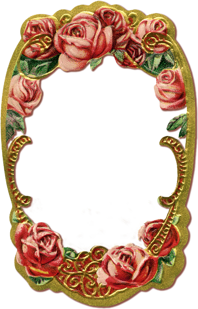 Victorian Rose Frame Graphic