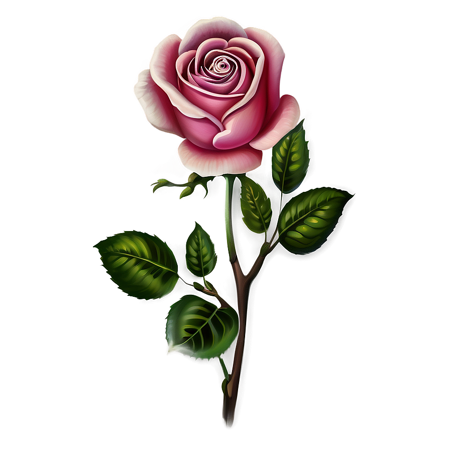 Victorian Rose Print Png Amb