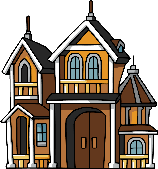 Victorian Style Cartoon Mansion