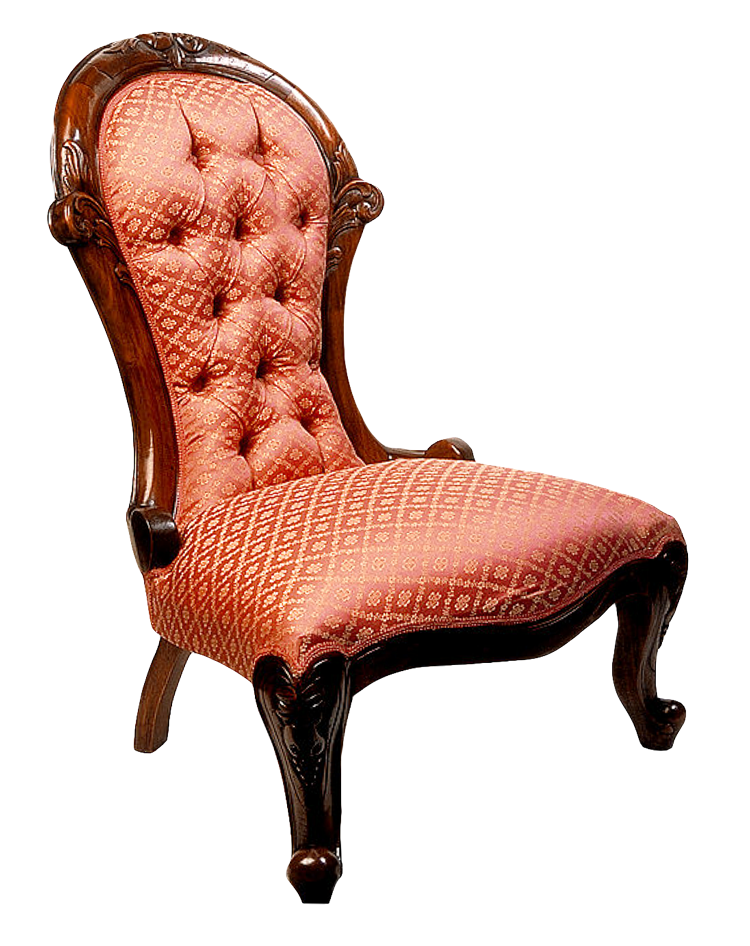 Victorian Style Red Upholstered Chair