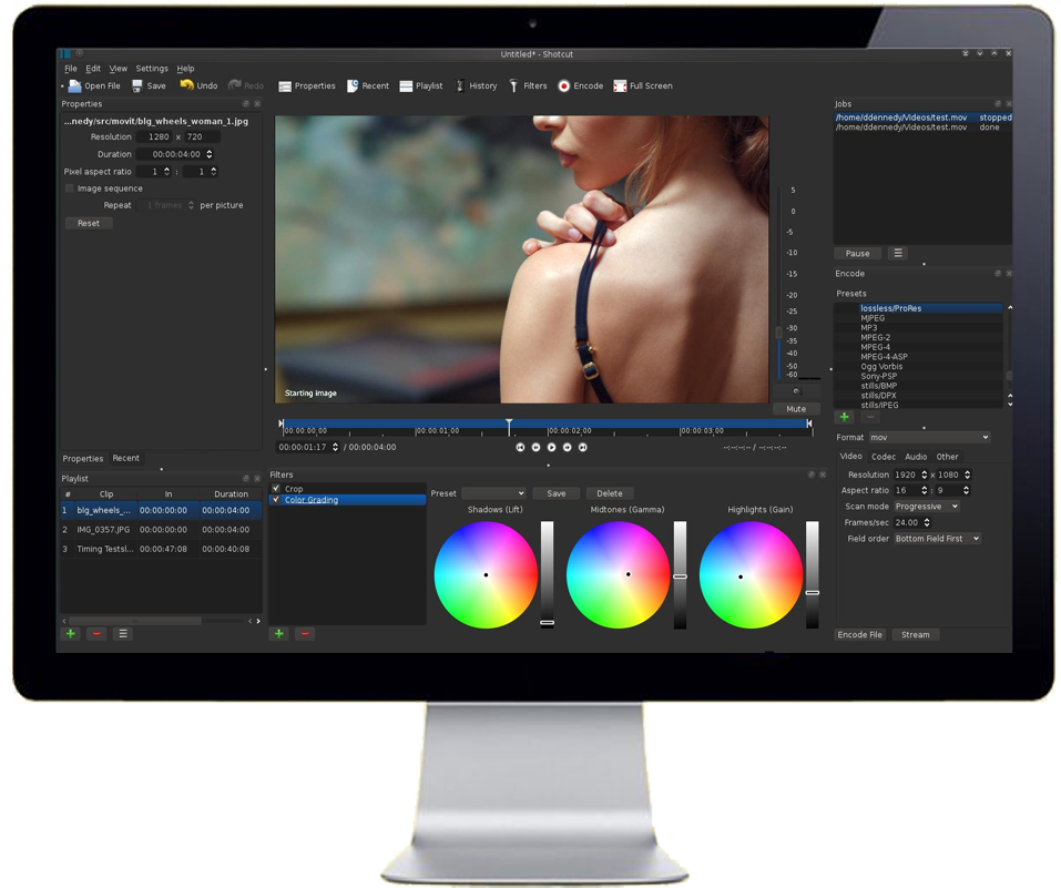 Video Editing Color Grading Software Screen