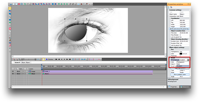 Video Editing Software Eye Composition