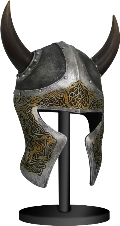 Viking Horned Helmet Display