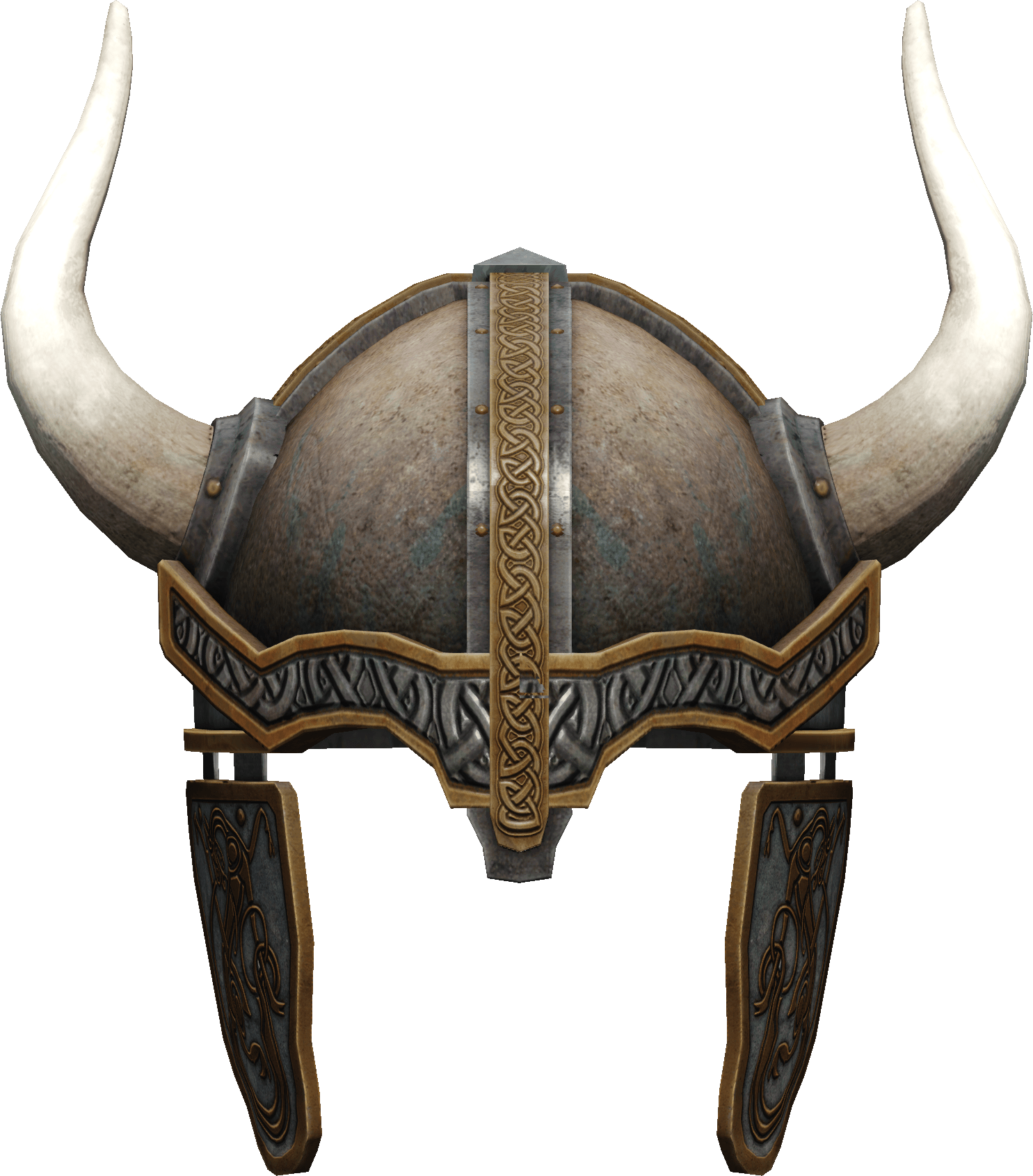 Viking Horned Helmet3 D Render