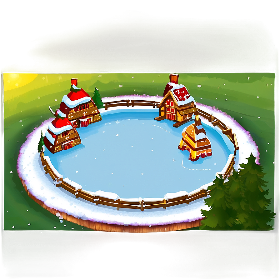 Village Ice Skating Pond Png Afd58