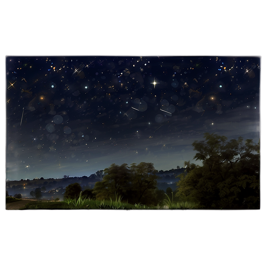 Village Night Sky Stars Png 95