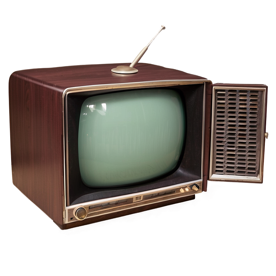 Vintage 1950s Television Set Png 68