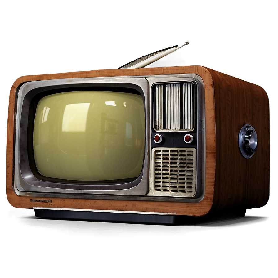 Vintage 1950s Television Set Png Xok