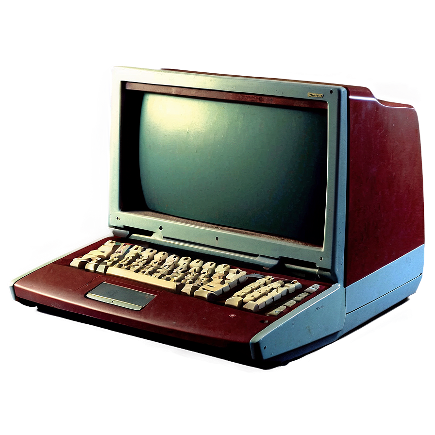 Vintage 90s Laptop Computer Png 06252024