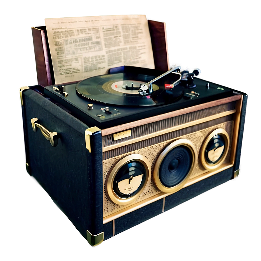 Vintage Aesthetic Record Player Png Bgg65