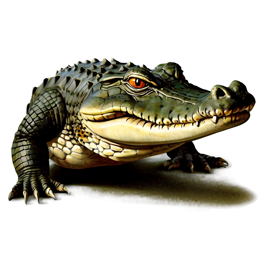 Vintage Alligator Illustration Png Quq