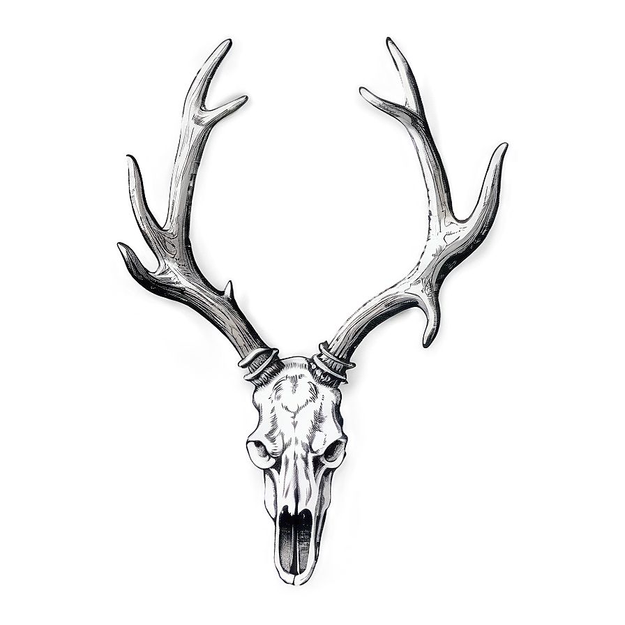 Vintage Antler Drawing Png Kvi84