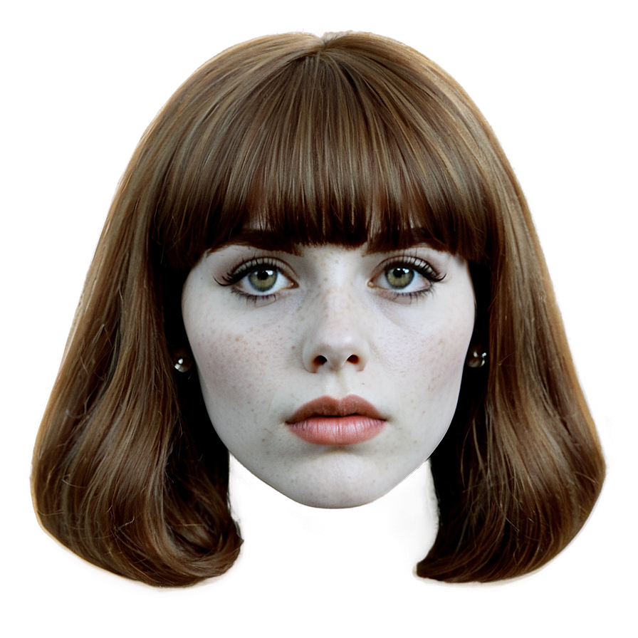 Vintage Bangs Look Png Pcs