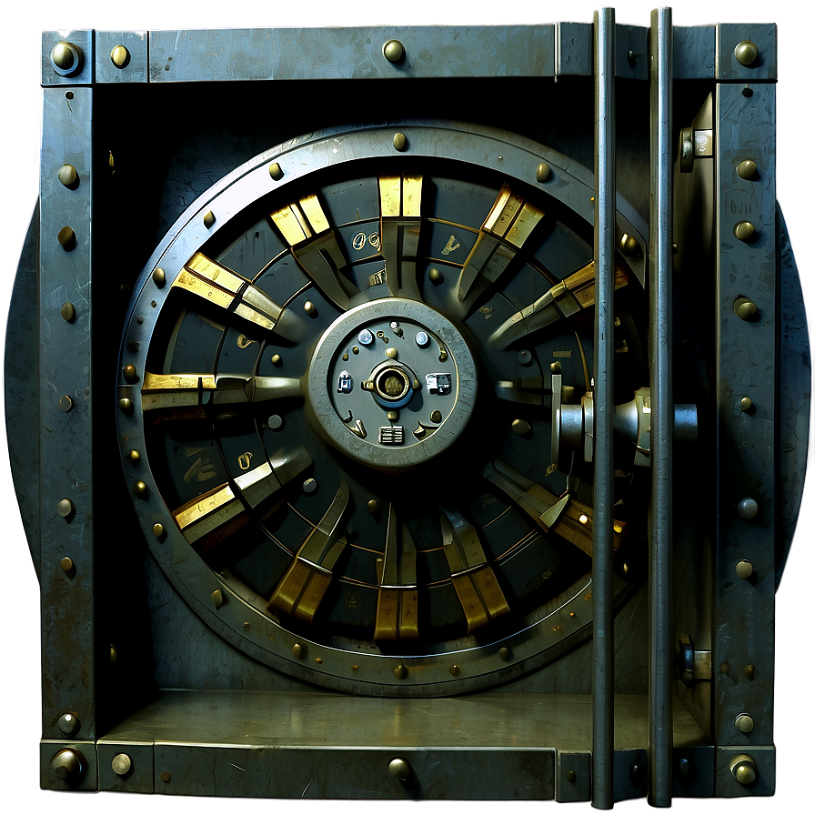 Vintage Bank Vault Door Png 33