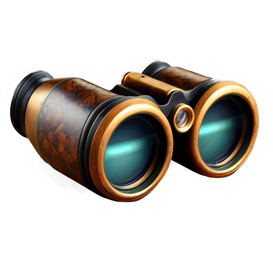 Vintage Binocular Design Png Amp