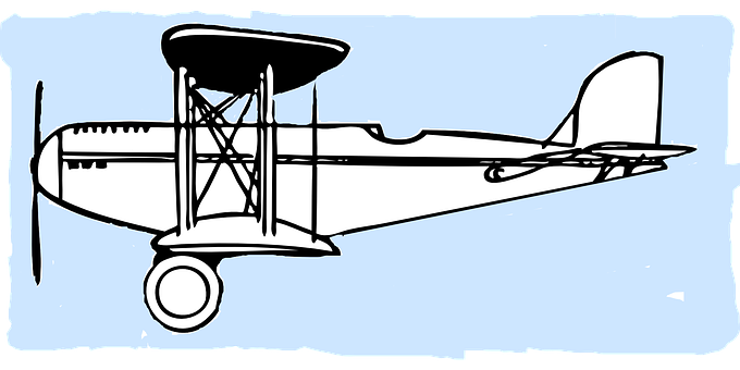 Vintage Biplane Illustration