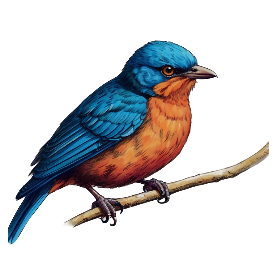 Vintage Bird Drawing Png 05032024