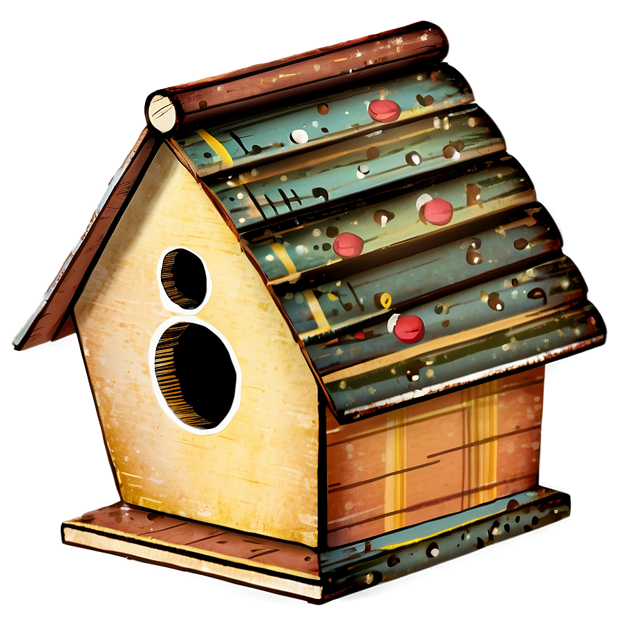 Vintage Birdhouse Png 9