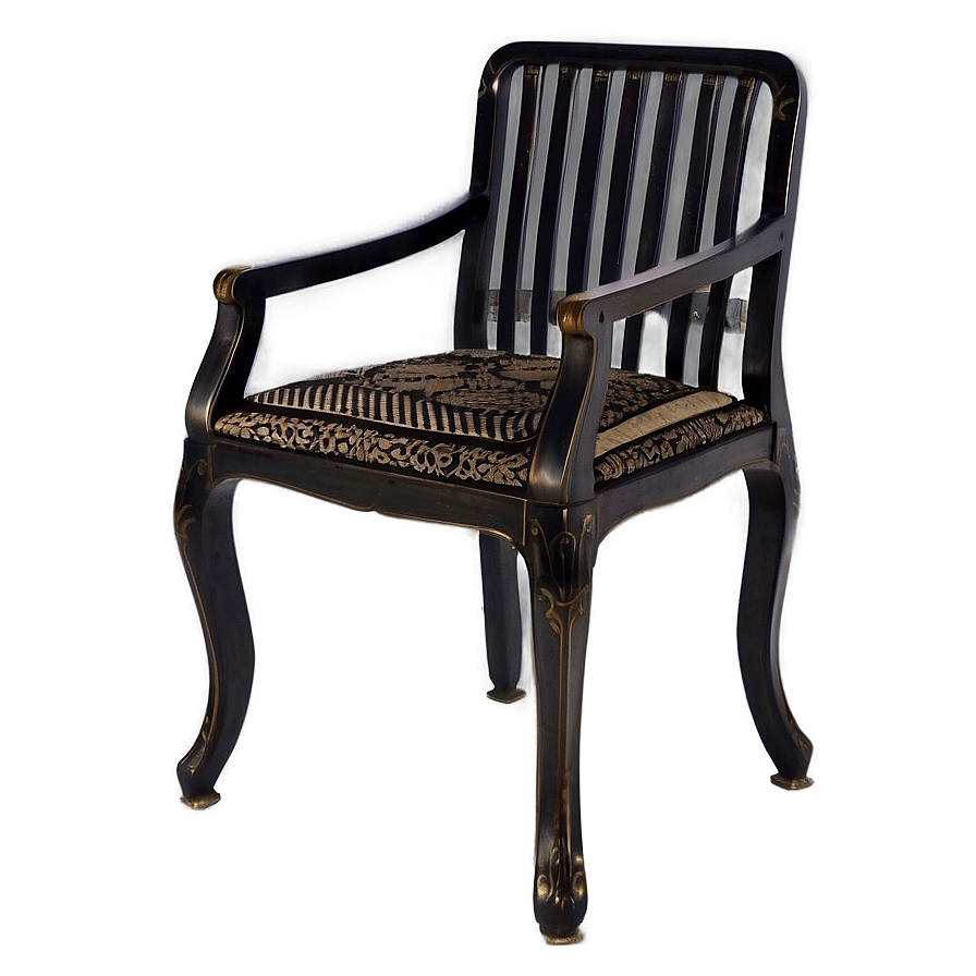 Vintage Black Chair Png Guc87