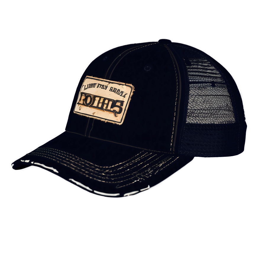 Vintage Black Trucker Hat Png Ldp14