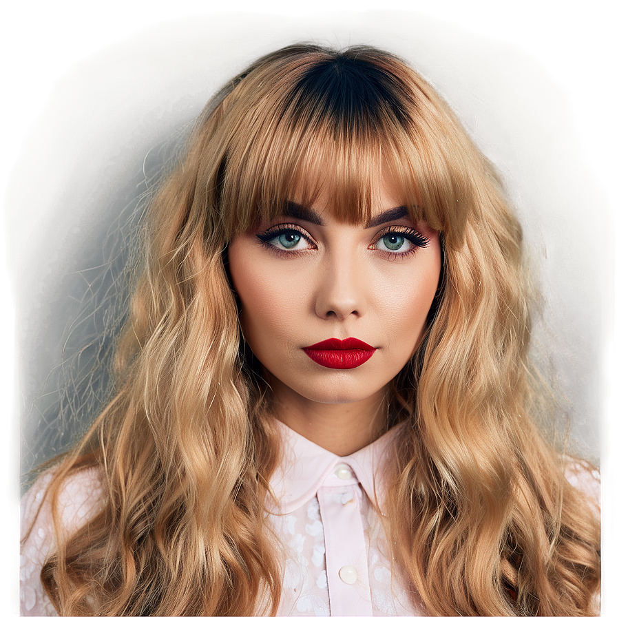 Vintage Blonde Bangs Png 60