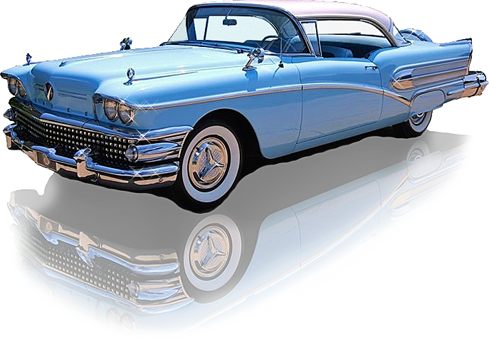 Vintage Blue Buick Convertible