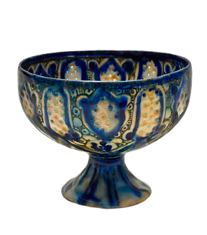 Vintage Blue Ceramic Chalice