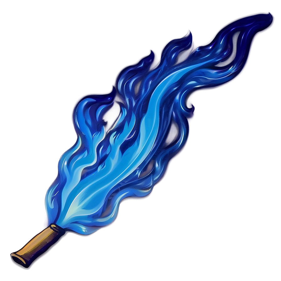 Vintage Blue Flame Png 55